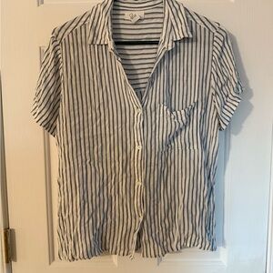 Striped Blue and White Men's Shirt